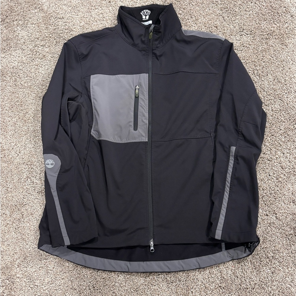 Timberland Soft Shell Jacket Men’s Size XL Black with gray